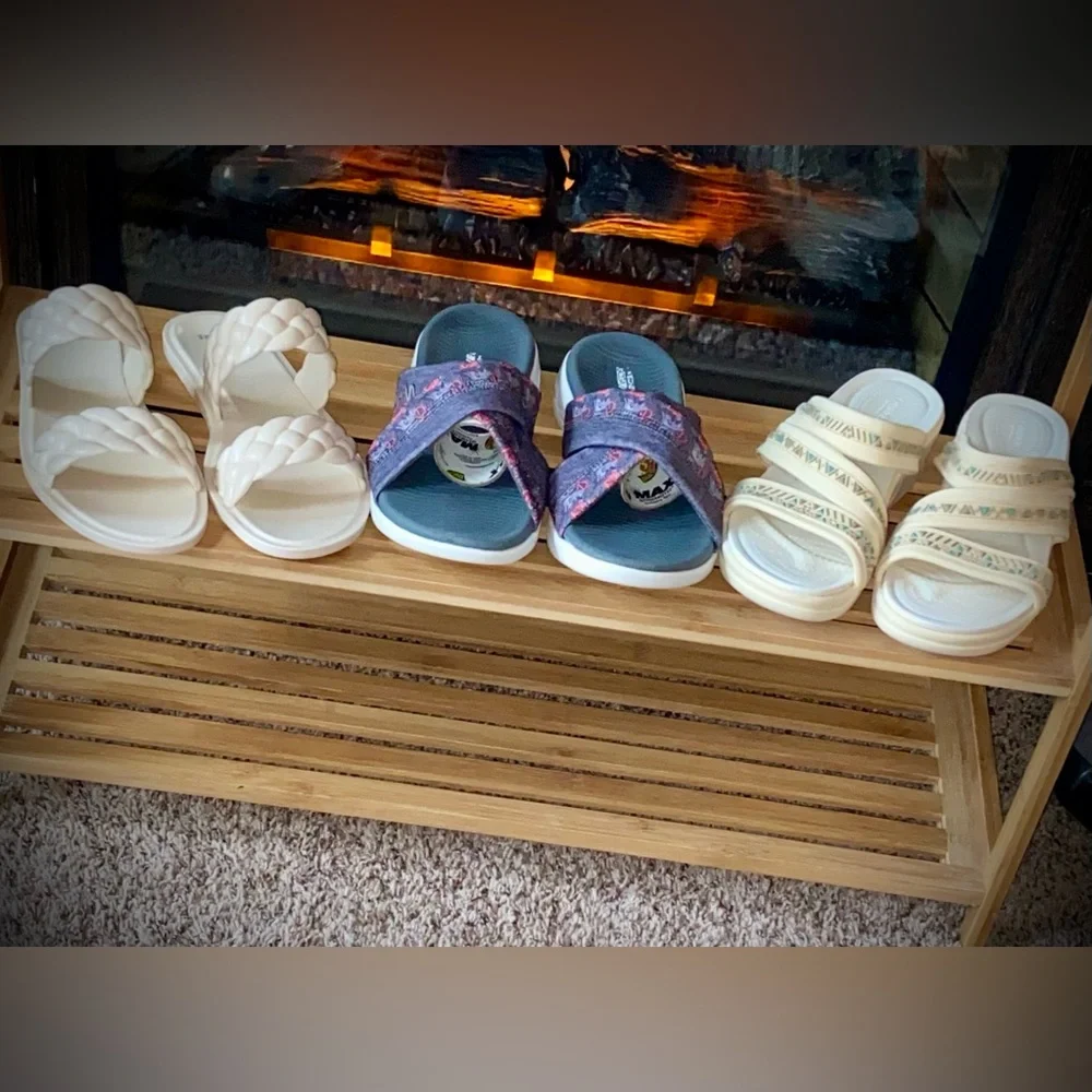 Bundle 3 Sandals-One Crocs, One Sketchers, One S & S, All Sz-8 Used/Nice/Clean